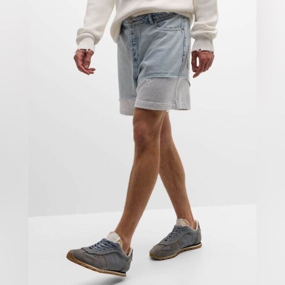 SER.O.YA Men's Tyson Denim and Terry Shorts Size‎ 36 in Skylight - Picture 3 of 11